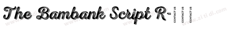 The Bambank Script R字体转换